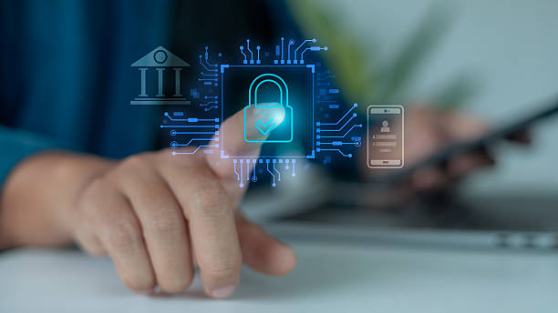 istock Close-up of hand touching virtual padlock icon, symbolizing secure login, digital banking, cybersecurity, and data privacy technology. 2226797409