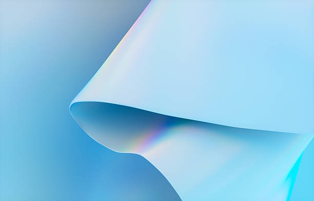 istock Abstract Background with Holographic Iridescent Satin Fabric in Pastel color  3d rendering 2226797575