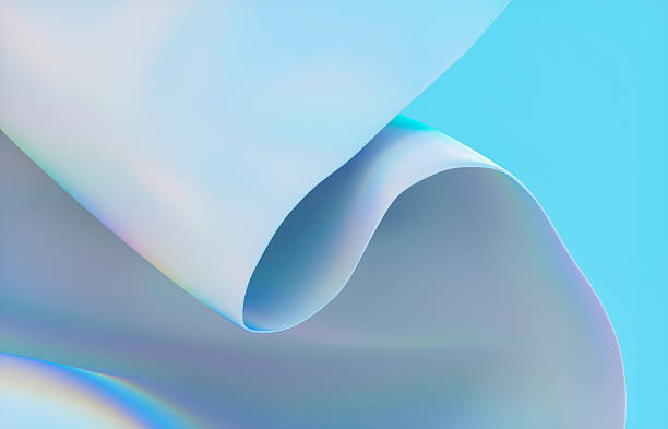 istock Abstract Background with Holographic Iridescent Satin Fabric in Pastel color  3d rendering 2226797596