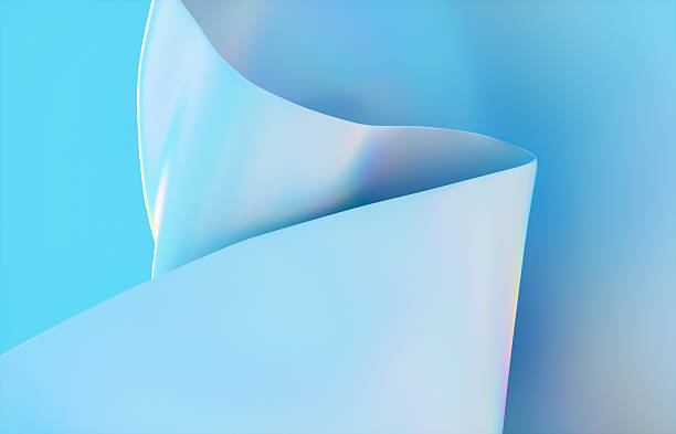 istock Abstract Background with Holographic Iridescent Satin Fabric in Pastel color  3d rendering 2226797606