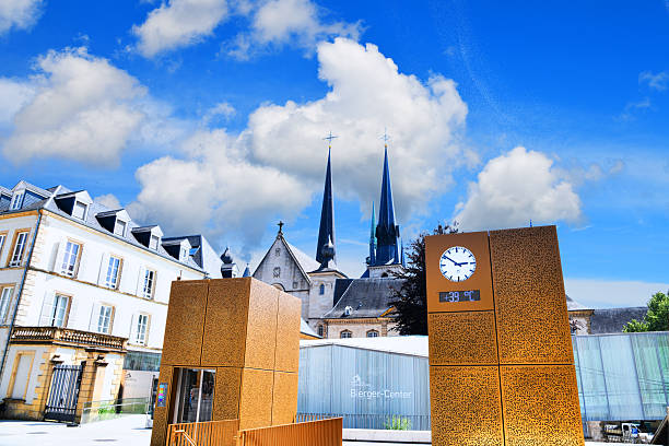 Photo shows a hot summer day in Luxembourg City.  Guillaume II Square, also known as \