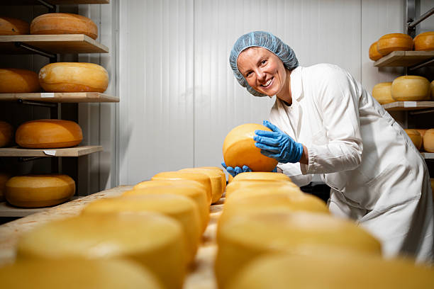 istock Production of high-quality cheese and quality control. 2226802080