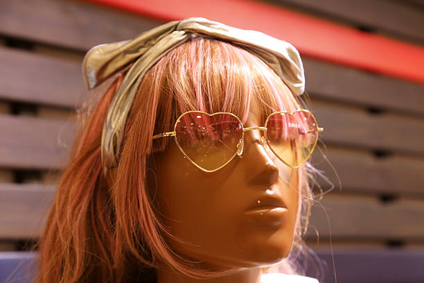 Female model in a shop