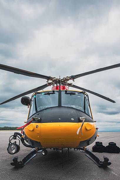 istock Search and rescue helicopter parked on the apron 2226806985