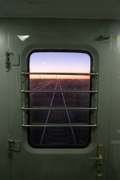 istock Railroad Tracks at Sunset in Kazakhstan 2226809548
