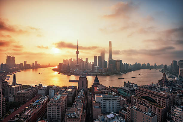 istock Shanghai Landmark Building Sunrise 2226816244