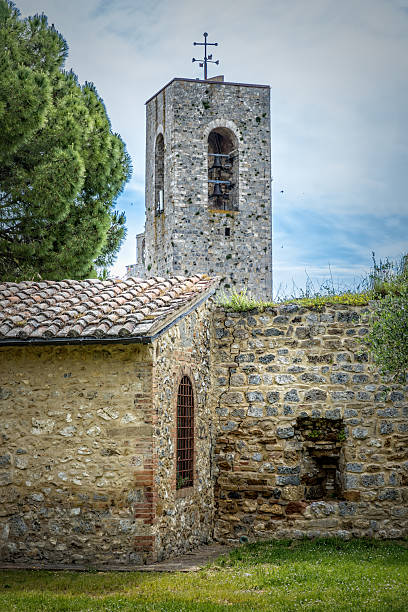 Bell tower in San Gimignano, Tuscany Italy