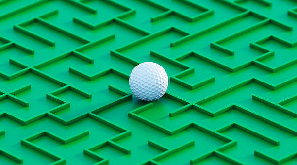 istock Golf Ball in Green Maze 2226822257