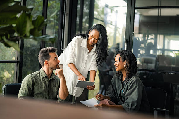 istock Team of industrial design agency specialists, software engineer programmers discussing in office 2226823934