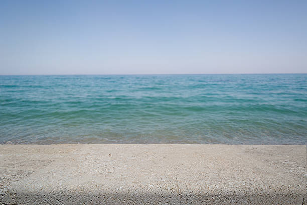istock Stage stone on sea summer background , top Deck mockup product 2226826062