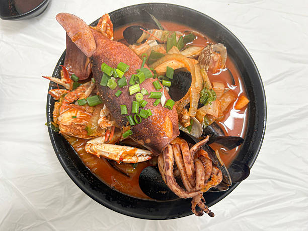 Squid and Seafood Noodle Soup, jjamppong