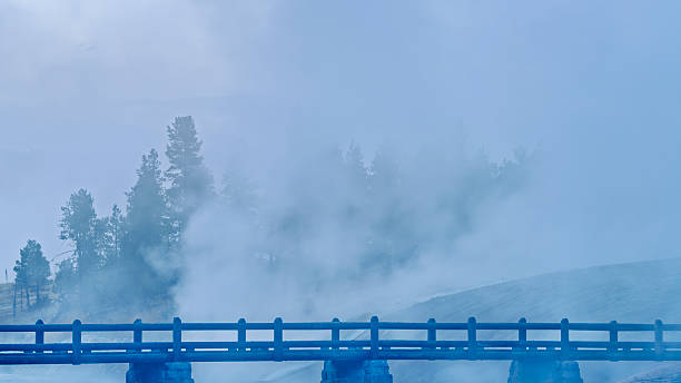 Firehole River at dawn in Yellowstone National Park