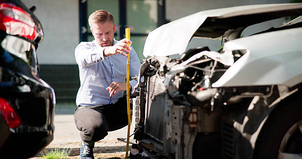 istock Auto Insurance Professional Assessing Vehicle Damage After Accident 2226845675