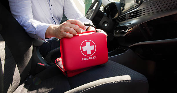 istock Male Medic Stows First Aid Supplies 2226845707