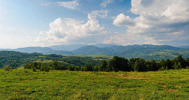 istock Vibrant Green Landscape With Rolling Hills Under a Cloudy Blue Sky 2226847706