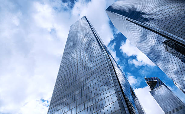 istock Modern Skyscrapers Reflecting Blue Sky and Clouds in Urban Setting 2226848789