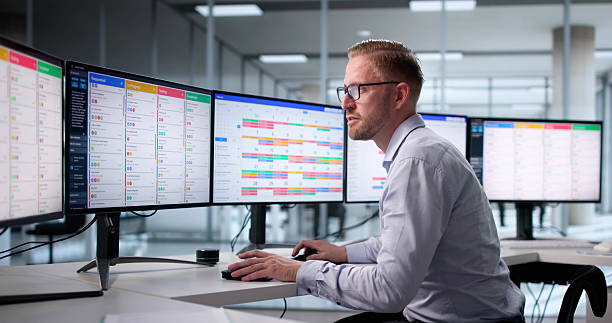istock Busy Professional Organizing Schedule With Kanban And Calendar 2226848909