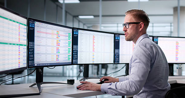 istock Professional Auditor Analyzing Medical Invoices On Computer Monitors 2226848910