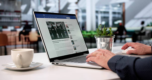 istock Young Journalist Reading News Article On Website, Watching Media On Computer 2226849016