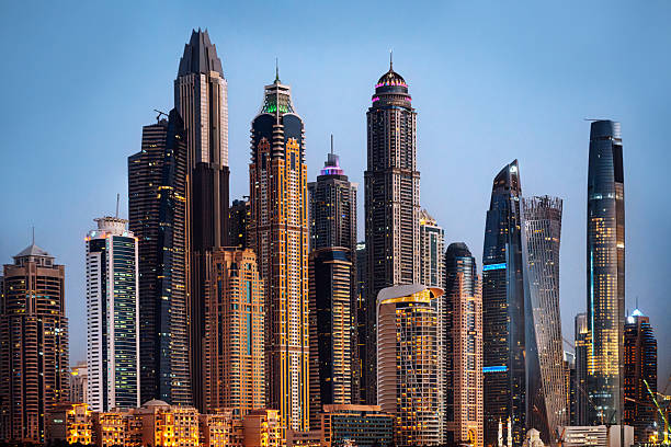 istock Stunning Dubai Marina Skyline Showcasing Modern Skyscrapers at Twilight 2226849308