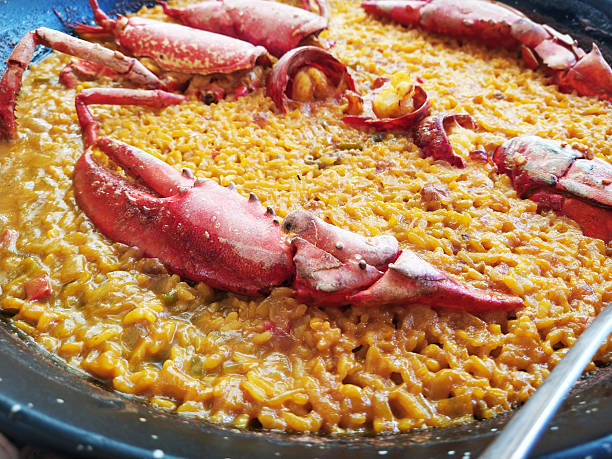rice with lobster prepared at the table