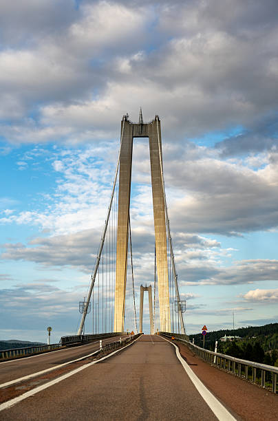 istock H?gakustenbron: Majestic Cable-Stayed Bridge Over ?ngerman?lven River Under Dynamic Skies - Modern Swedish Engineering Marvel 2226855162