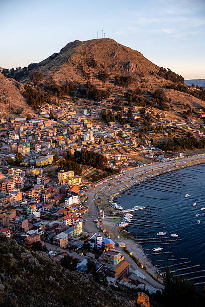 Panoramic view of Copacabana, Bolivia.