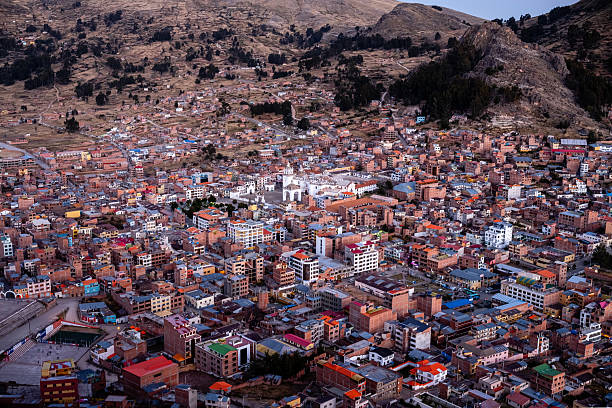 Panoramic view of Copacabana, Bolivia.