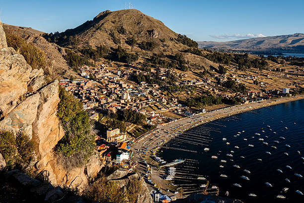 Panoramic view of Copacabana, Bolivia.