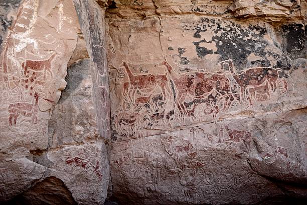 istock Ancient petroglyphs (or rock art) in the Atacama Desert 2226859472