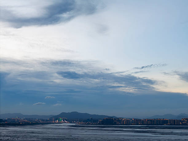 Coastal Cityscape at Dusk