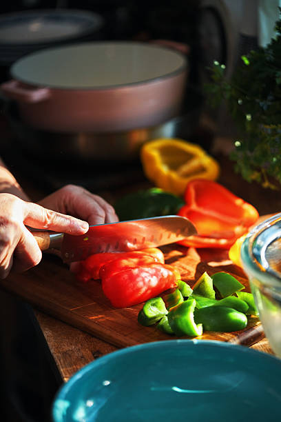 istock Preparing Rigattone Pasta with Blue Mussels and Mixed Peppers 2226863304