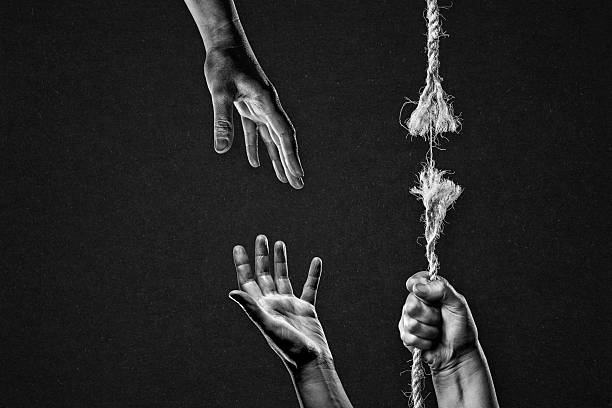 istock Hold on to Frayed Rope About to Break Asking for Help 2226866204