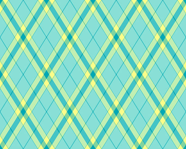 istock Geometric, seamless pattern design featuring pastel hues of blue, green, and yellow in a classic argyle style. Ideal for backgrounds, textiles, and surface designs. Fresh  clean 2226868404