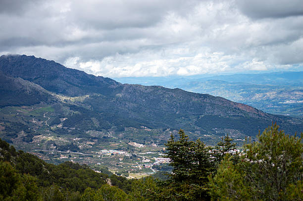 istock Panoramic view on Yunquera and surrunding pine forest from Puerto Saucillo viewpoint, Sierra de las Nieves national park 2226870863