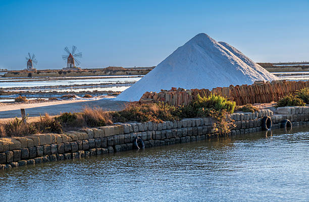 Sale sulla Saline della riserva dello Stagnone a Marsala