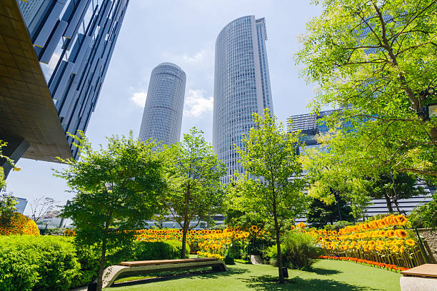istock Scenery of an office district with greenery (in front of Nagoya Station) 2226872513