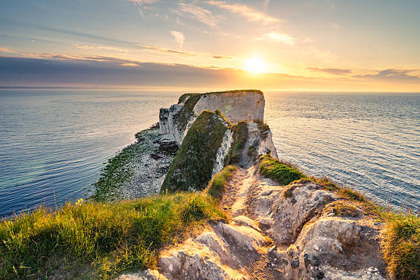 istock Sun setting over old harry rocks on the jurassic coast 2226874539