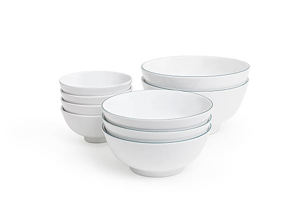 istock A collection of white ceramic bowls, stacked and nested isolated on white background. Ideal for showcasing modern kitchenware in online stores, or minimalist home decor promotion 2226884271