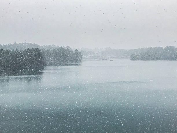 Snowing in Savannah Georgia