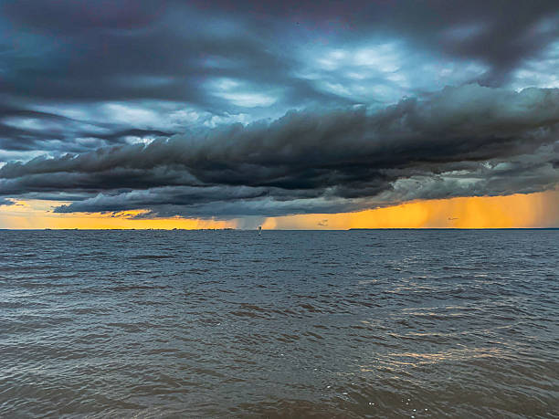 Looking at storms over the ocean from Jekyll Island Georgia.