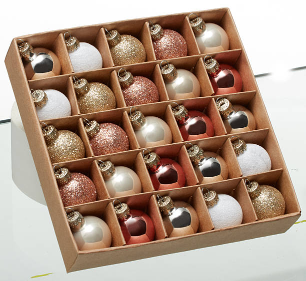 istock Christmas ball paper box isolated nature background with clipping path 2226895490