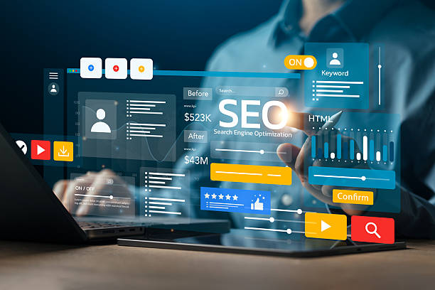 istock Businessman Analyze Optimize Web Banner Search Engine SEO For Business And Marketing Website Traffic Ranking Optimization Links And Keywords 2226899503