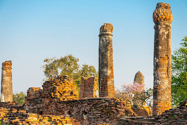 istock Ayutthaya, Ancient Royal Palace temple ruins,with pillars and remaining brickwork,Thailand. 2226899878