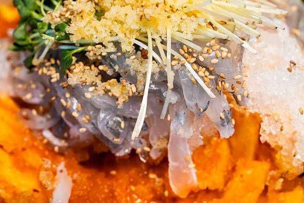 Eating Japanese food