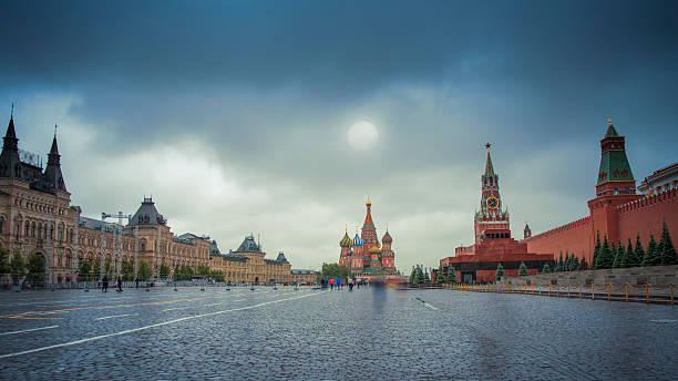 istock The sun peeks through storm clouds on Red Square in Moscow.  Russia 2226904050