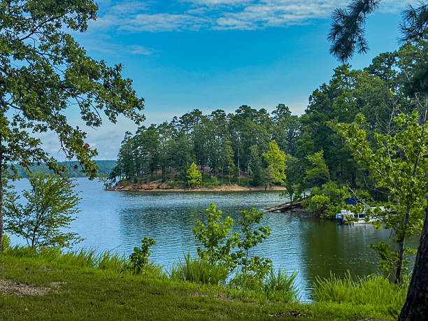 Lake Ouachita is a reservoir created by the damming of the Ouachita River by Blakely Mountain Dam. Blakely Mountain Dam was built by the United States Army Corps of Engineers from 1948 to 1953 for hydroelectric power, recreation, water supply and wildlife conservation.