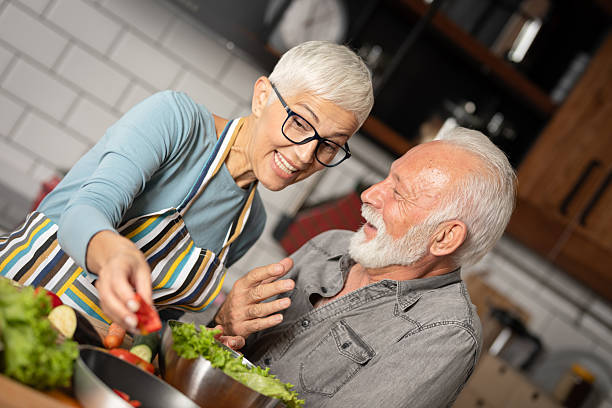 istock Senior couple cooking 2226913155