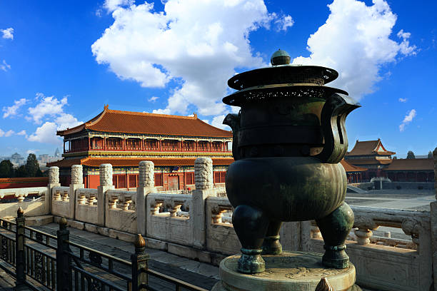 istock The Forbidden City stands under the blue sky and white clouds. 2226915344