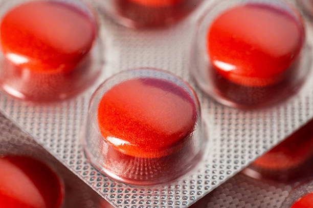 istock Red tablets in a blister, macro. Concept of sedative tablets and sleeping pills, macro 2226918000